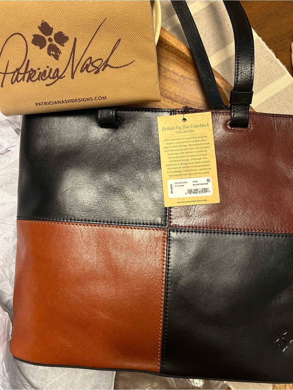 NWT $249 Patricia Nash Purse vegan leather color block - Picture 6 of 6